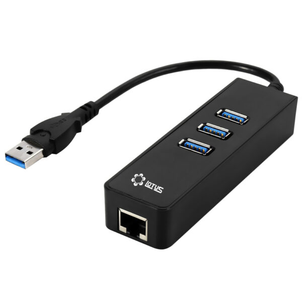 Hub Usb 3 Portas 3.0 RJ45 Lotus LT - 1169 - Image 2